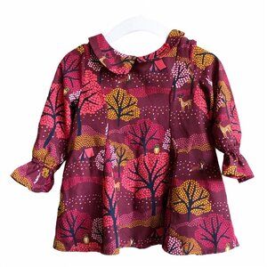 Genuine Kids Maroon Woodland Dress